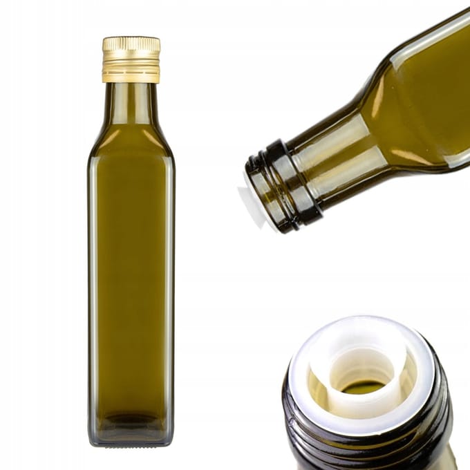 Bimberek Marasca - Glazen Fles - 250ml - Vierkant Design - Doseerdop