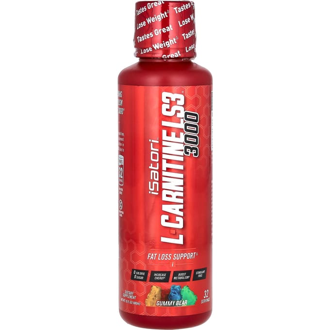 Isatori, l-Carnitine LS3 3000, Oursons gélifiés, 16 fl oz (480ml)