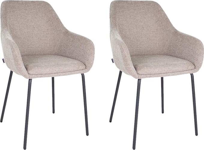 Set van 2 Kick eetkamerstoel Guus - Taupe