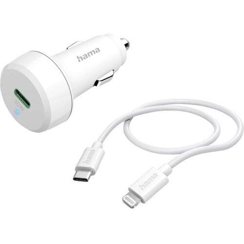 Hama 00201611 oplader voor mobiele apparatuur Smartphone, Tablet Wit Sigarettenaansteker Auto