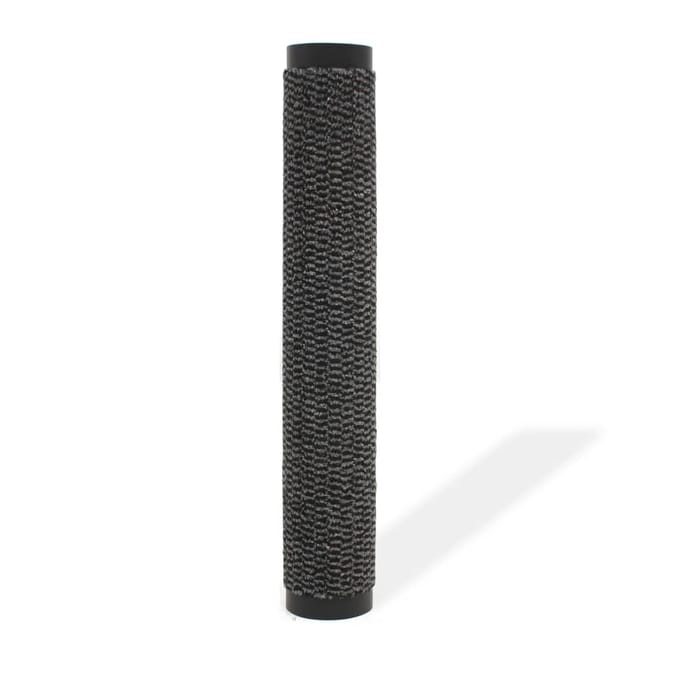 vidaXL - Droogloopmat - rechthoekig - getuft - 80x120 - cm - antraciet
