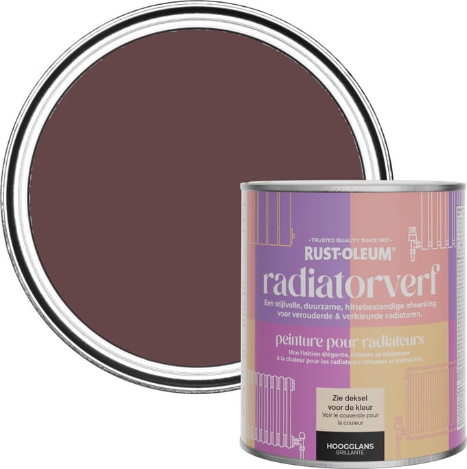 Rust-Oleum Donkerpaars Radiatorverf Hoogglans - Mulberry Straat 750ml