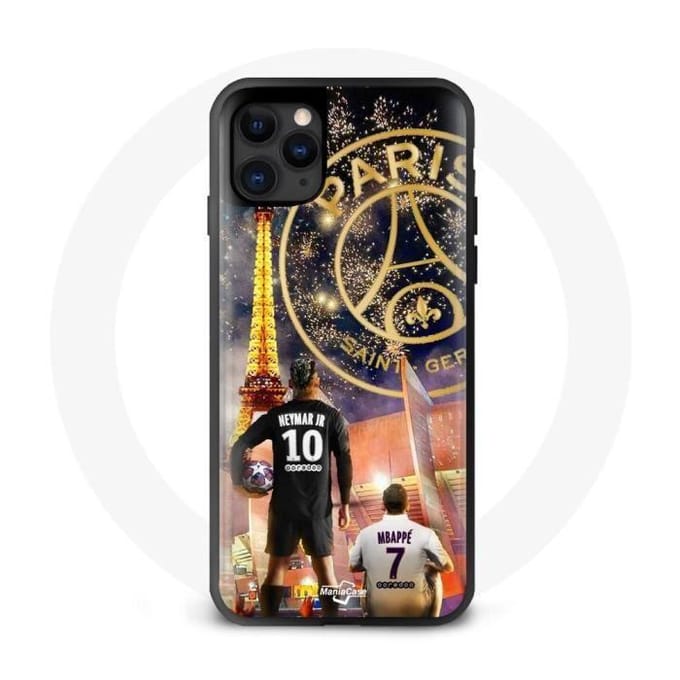 Hoesje voor Iphone 12 PSG Neymar en Mbappé Vrolijk kerstfeest