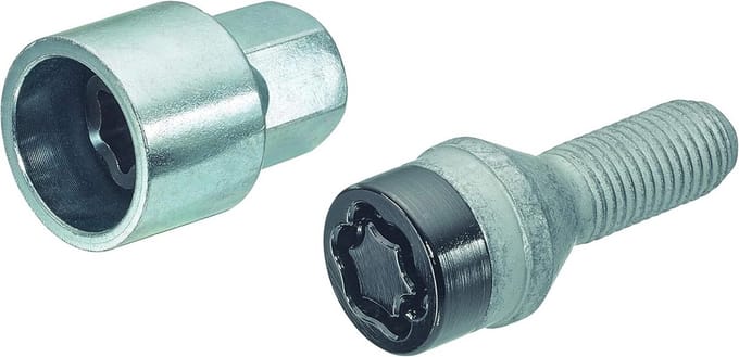 Wielborgboutenset M14x1.50 Zwart Antidiefstal - 4 Stuks met Sleutel