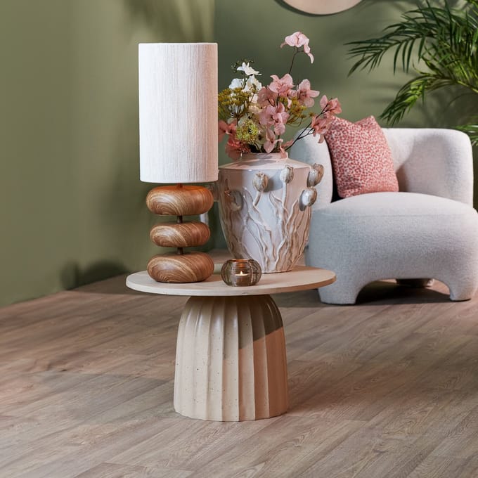 Light & Living Bijzettafel Veglia - Zand - Ø60cm - Modern