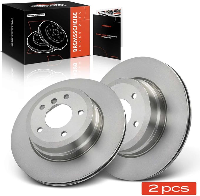 Frankberg 2x remschijf achter links rechts voor BMW 1 Cabrio Coupe RB