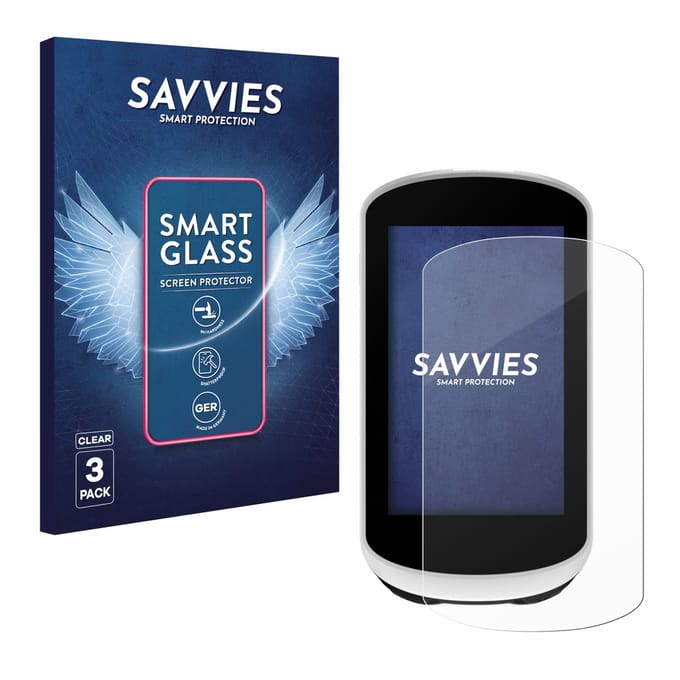 3 Stuks Savvies Screenprotector - geschikt voor Garmin Edge Explore 2 - beschermfolie glas transparant