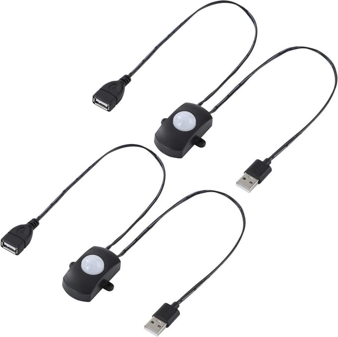 2x Mini PIR Bewegingsmelder Schakelaar DC 5-24V voor LED Verlichting