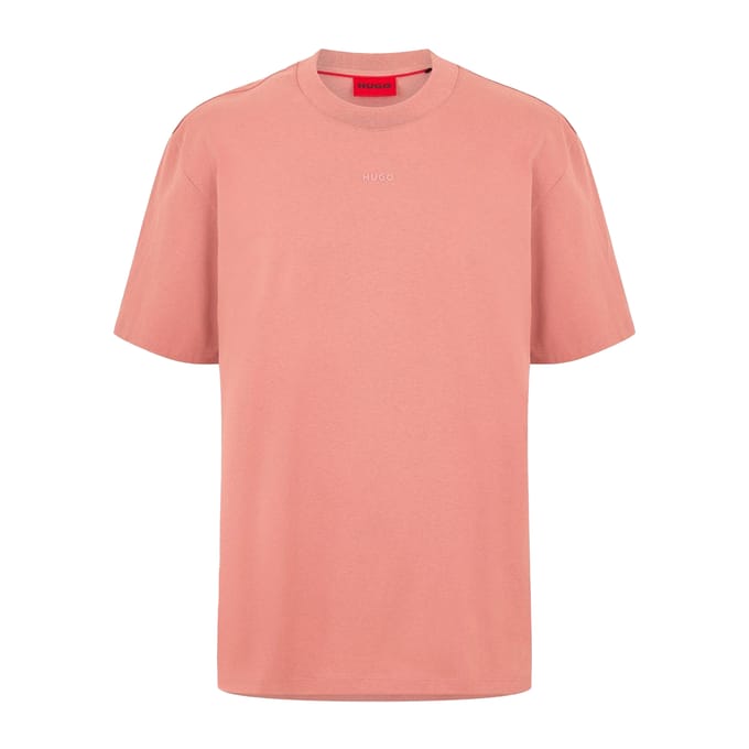 Hugo Boss Heren Zwaargewicht Relaxed Fit T-shirt (Roze)