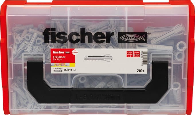 scher FixTainer – Plug SX Plus 6, 8 en 10 | 210 stuks in praktische opbergbox