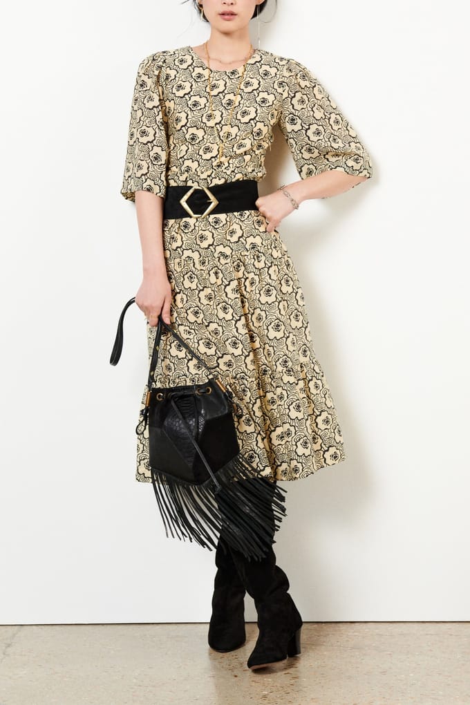 BA&SH Robe Gabie Creme Taglia: S | Abiti Midi Outlet | Donna