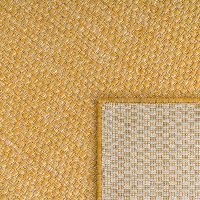 Binnen- en buitenkleed Venezia geel 80x250 cm