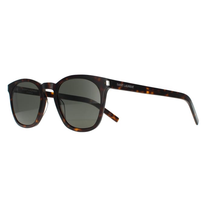 Saint Laurent Square unisex Dark Havana Gray SL 28 slanke zonnebril