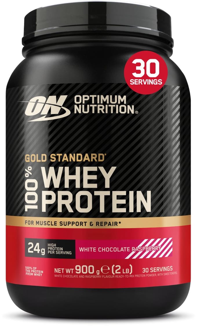 Optimum Nutrition Gold Standard 100% Whey Protein - White Chocolate Raspberry - Proteine Poeder - Eiwitshake - 900 gram (28 servings)