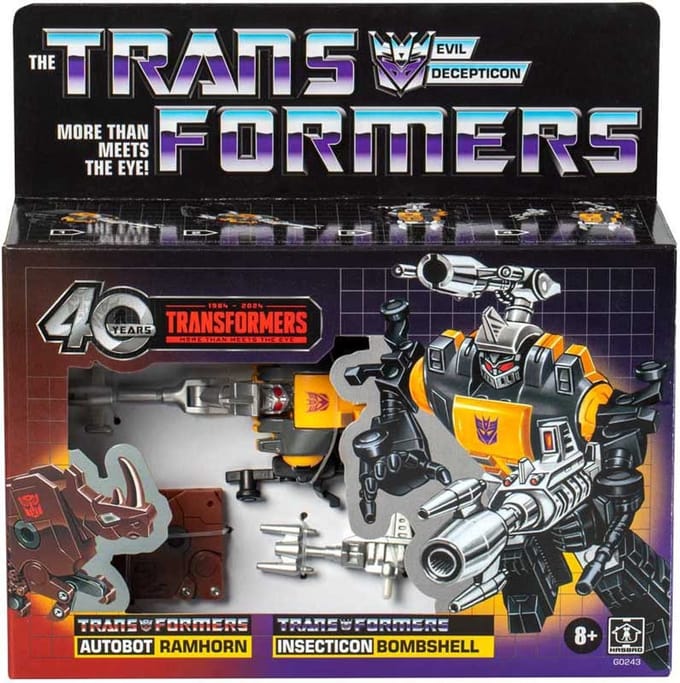 Transformers G1 Retro Bombshell & Ramhorn 40th Annivers. reissue