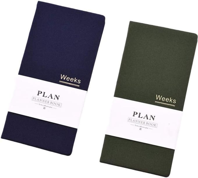 Ongedateerde Weekplanner A6 Schema Organizer voor Jaar, Maand en Wekelijkse Planning