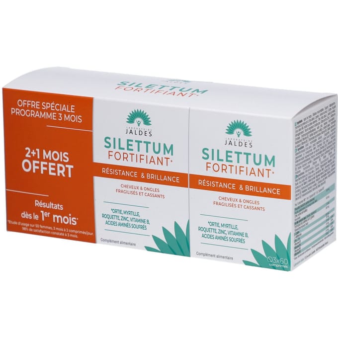Jaldes Silettum Fortifiant Set van 3 x 60 Tabletten Inclusief 60 Gratis Tabletten