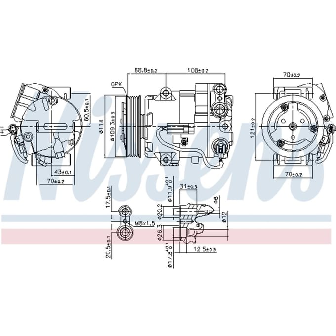 Compressor airconditioning NISSENS 890058