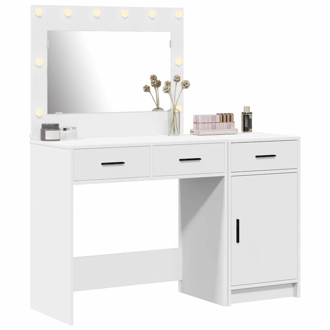 vidaXL - Kaptafel - 2 - st - Wit - 40 - x - 41 - x - 75 - cm - Bewerkt - hout
