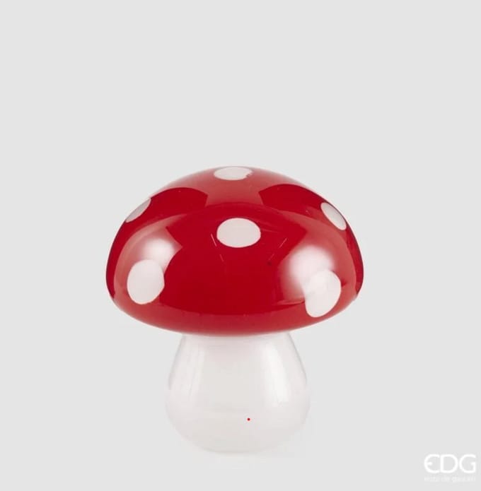 EDG Enzo De Gasperi - Glazen paddenstoel H15 D14 / Rood