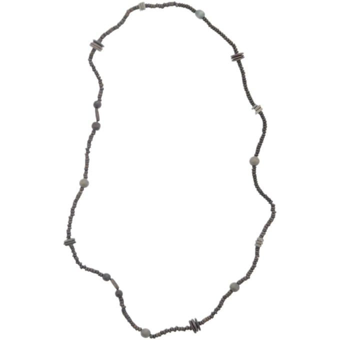 Behave – Ketting – Boho chique – Zwartgrijs – Natuurlijke uitstraling – 88 cm