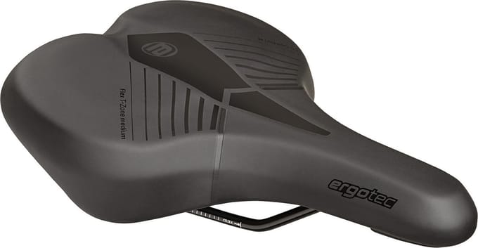 Ergotec Comfort Plus fietszadel 260 x 218 mm Soft - Zwart