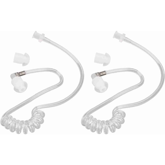Tube acoustique de remplacement, confortable, amovible, transparent, pour Motorola Two white