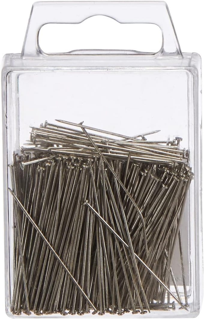 Rechte Spelden - Naaispullen Set - Kleding Maken - Stevig Staal - 37 mm - Zilver