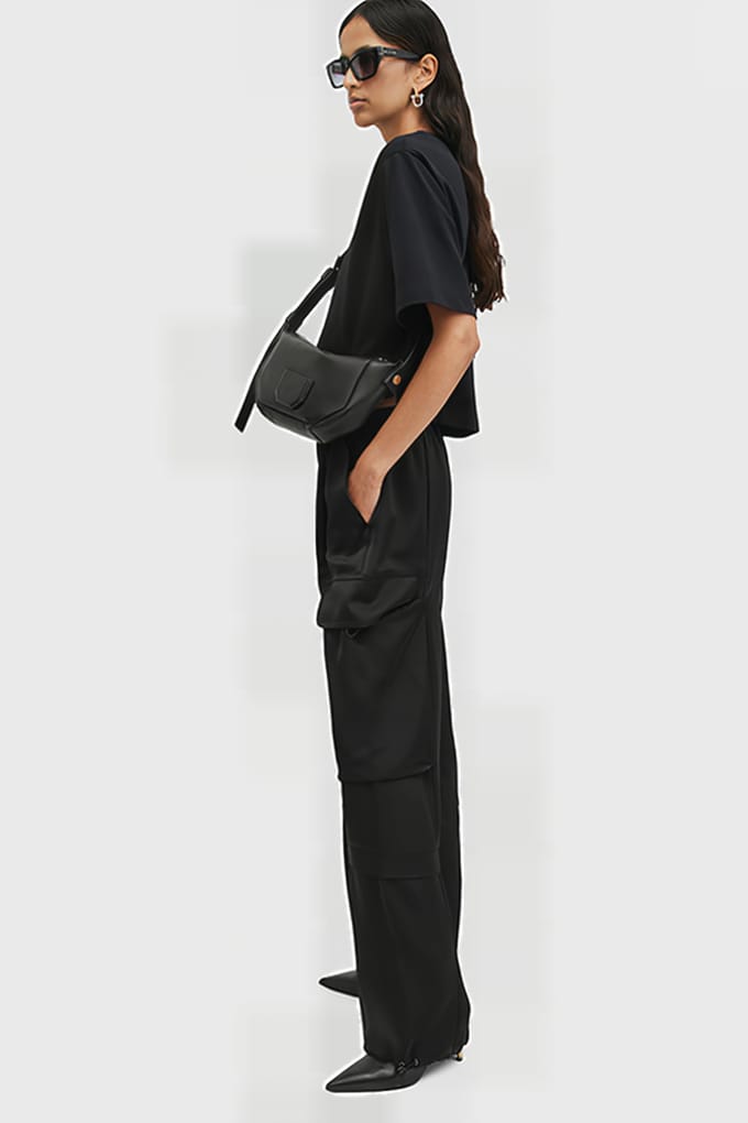 AllSaints Barbara Trouser Black Taglia: 8 | Pantaloni cargo Outlet | Donna | Nero
