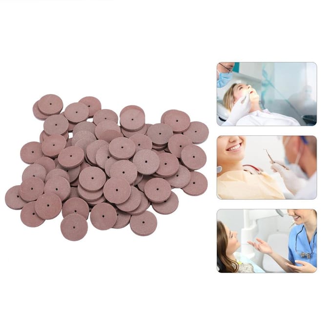 100 stuks Rubber Polijstschijf voor Metaal Tandheelkundige Mini Boor Slijpmachine Tandheelkundig AccessoireRood rood