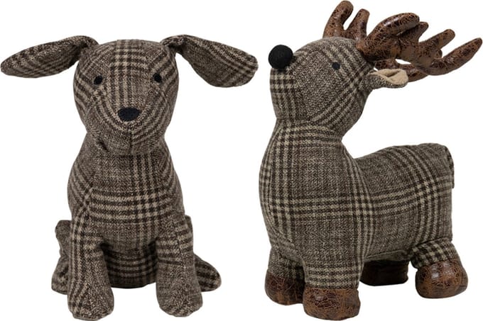 Deurstopper Hond staand ruit 30,5x15x23cm