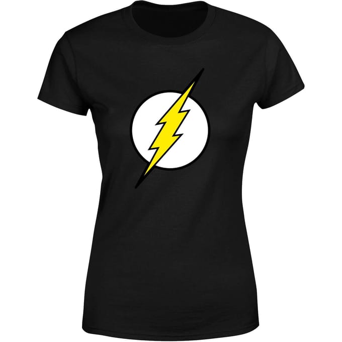 Justice League Flash Logo Women's T-Shirt - Black - XXL