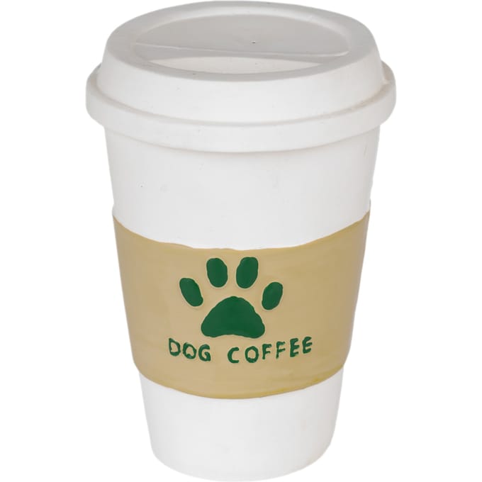 TIAKI hondenspeeltje latex koffie Ø 8 x H 12 cm