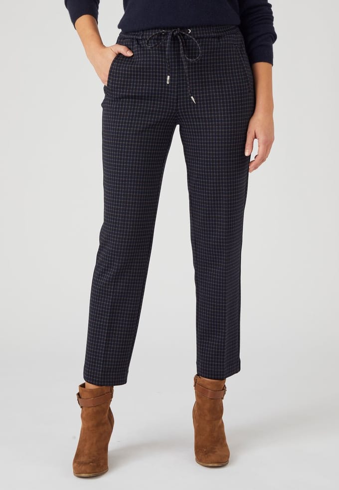 Damart - 7/8-broek pull-on stretch milano breisel - Dames - Blauw - 52