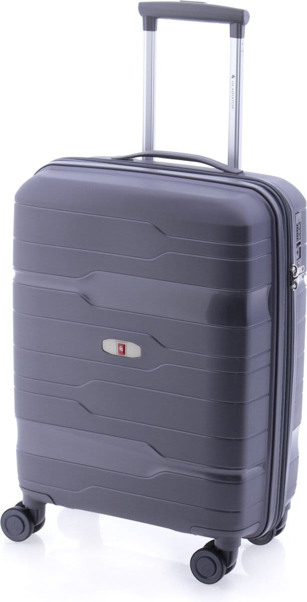 Gladiator Boxing Handbagage Koffer 55 cm - 36/40 liter - Expandable - TSA slot - Metallic Grey