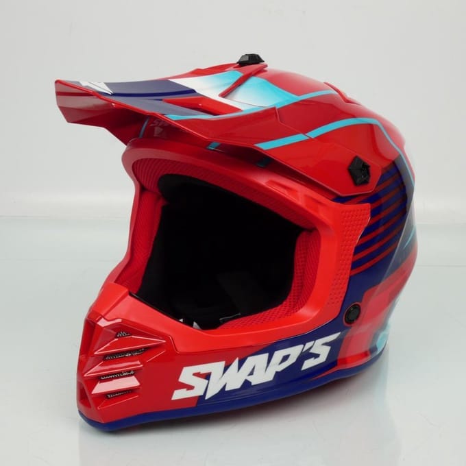 Motorcrosshelm rood voor kinderen Maat M 49-50cm Swaps S886 Rock'it RED