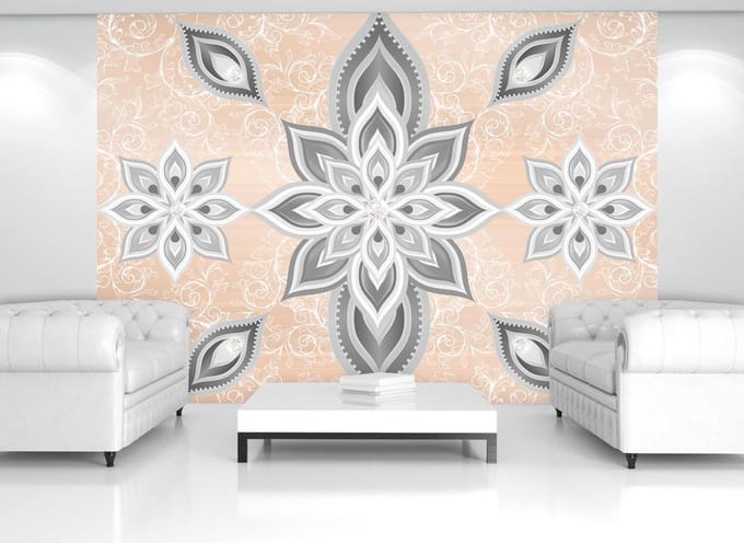 Abstract Pattern Silver Gold Photo Wallcovering