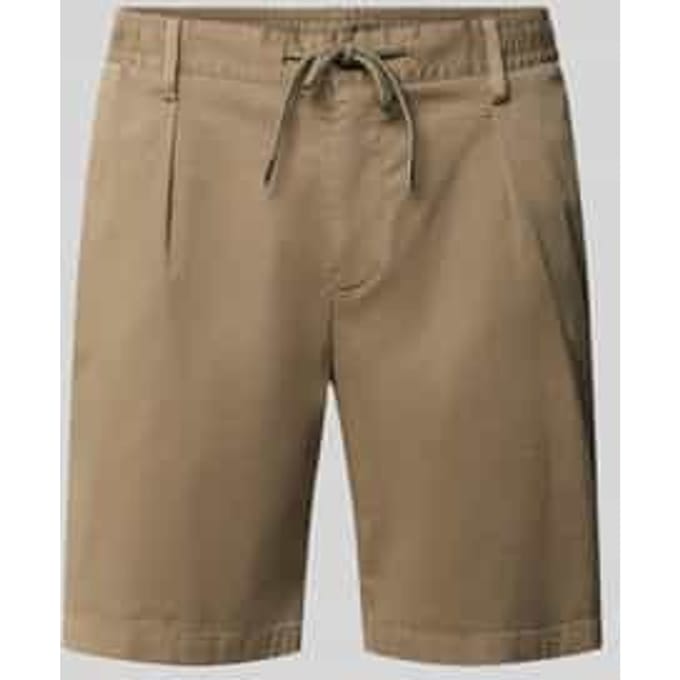 straight fit short met bandplooien