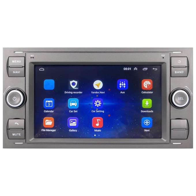 Autoradio 7 pouces pour Android 10.0 Wifi Bluetooth 4.0 Lecteur Multimédia Écran Tactile HD Navigation GPS(1+16G ) blue