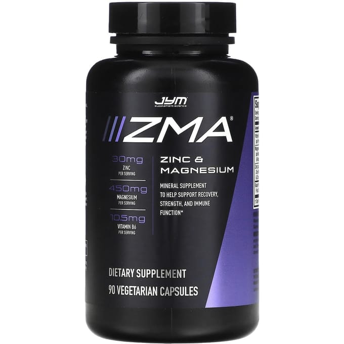 JYM Supplement Science, ZMA, Zinc et Magnésium, 90 gélules végétales