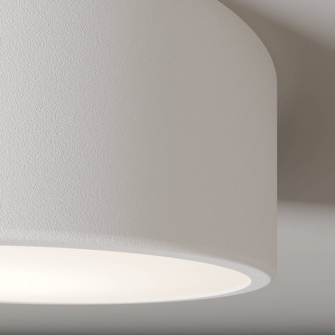 TEMAR LIGHTING Plafondlamp Cleo, Ø 20 cm, IP20, wit, metaal, E27