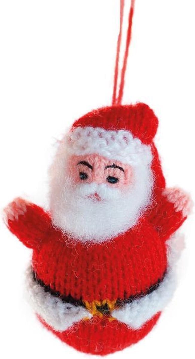 Gebreide kerstbalpop kerstman