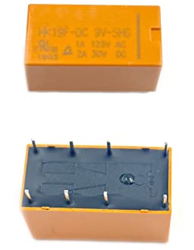 10 Stuks PCB Mount Power Relay Coil DPDT 5V Micro Relay