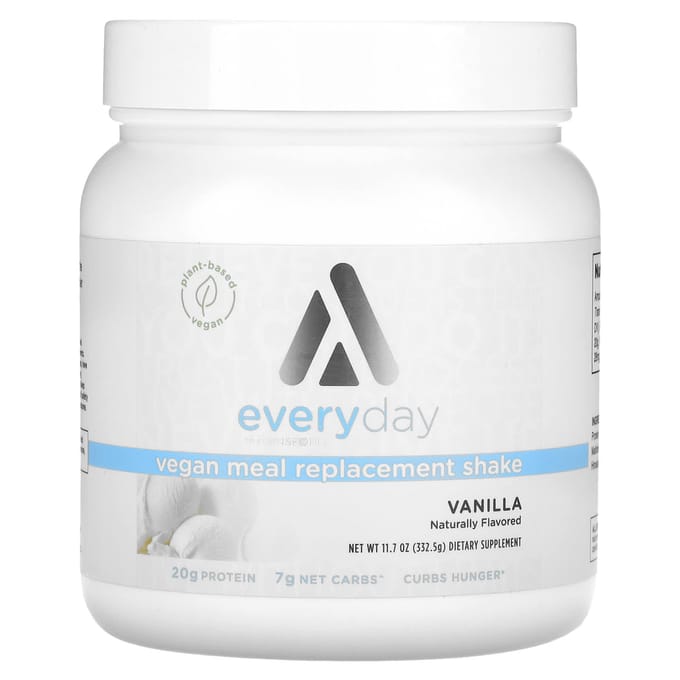 TransformHQ, Elke Dag, Vegan Maaltijdvervangende Shake, Vanille, 332,5 g (11,7 oz)