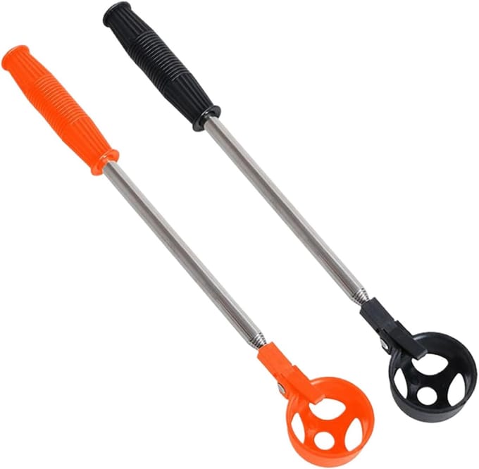 Eiervanger - Verzamelhulp - Eieren Oogsten - Uitschuifbaar Mechanisme - 40-195 cm - Zwart