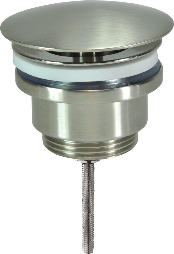 Wiesbaden UniMatch Open Afvoerplug 5/4 Inch - Geborsteld Staal