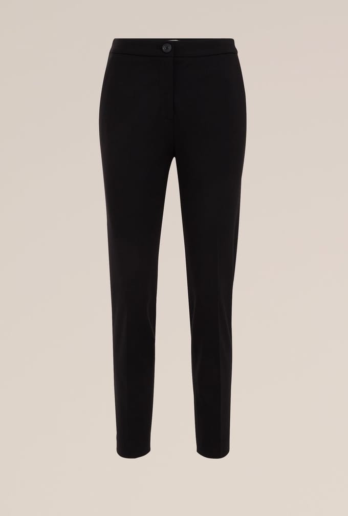 WE Fashion Dames slim fit pantalon met stretch