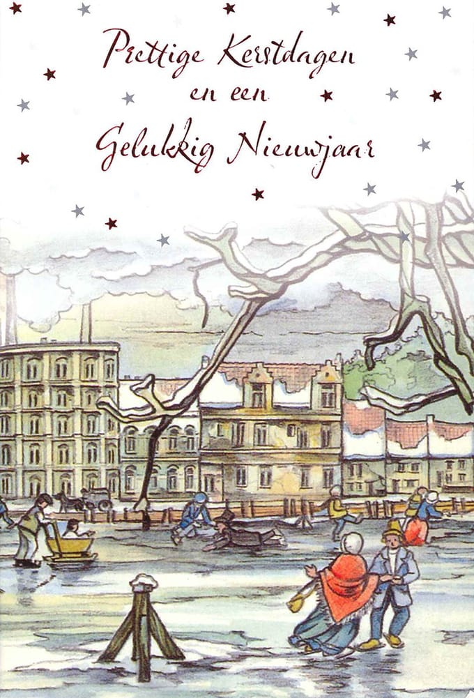MGPcards - 6 Luxe dubbele Kerstkaarten - Foliedruk - Gekleurde envelop - 11,5 x 17 cm