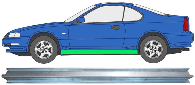 Reparatie dorpel voor Honda Prelude 1992-1997 / Links