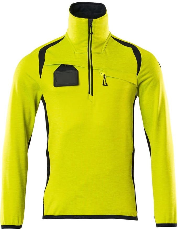 Mascot Accelerate Safe Fleecetrui met korte rits 19303-316 - hi-vis geel/donkermarine - 2XL